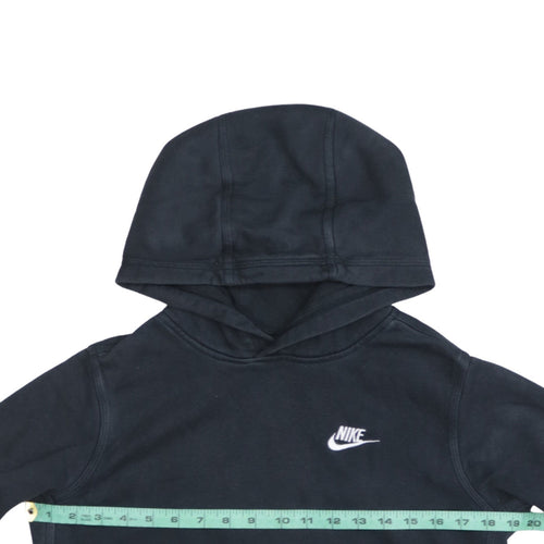 Nike Boys Black XL Pullover Hoodie with Embroidered Logo