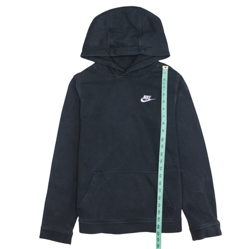 Nike Boys Black XL Pullover Hoodie with Embroidered Logo