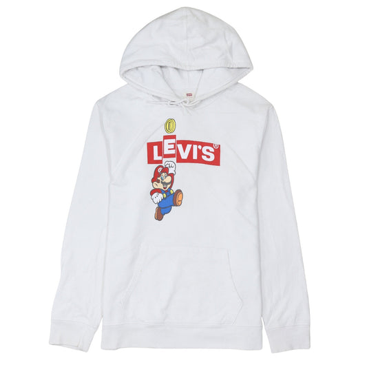 Levi’s Men’s White Super Mario Pullover Hoodie Size L