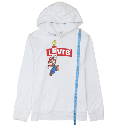 Levi’s Men’s White Super Mario Pullover Hoodie Size L