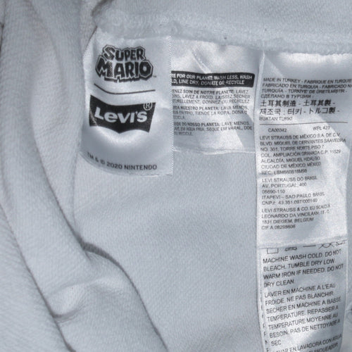 Levi’s Men’s White Super Mario Pullover Hoodie Size L