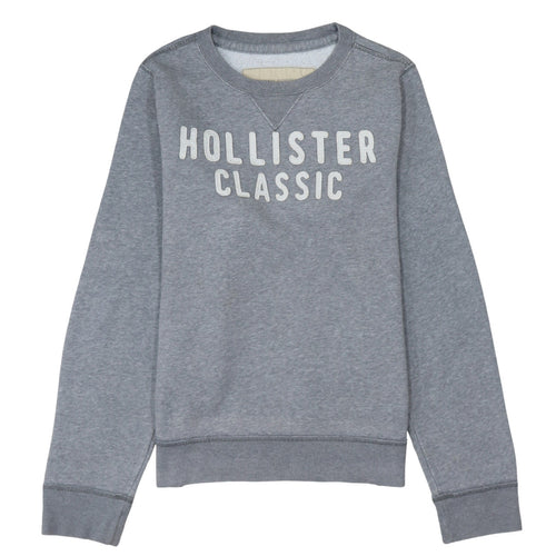 Hollister Womens Grey Classic Logo Crew Neck Sweatshirt XL