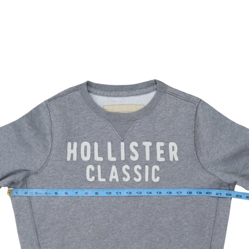 Hollister Womens Grey Classic Logo Crew Neck Sweatshirt XL