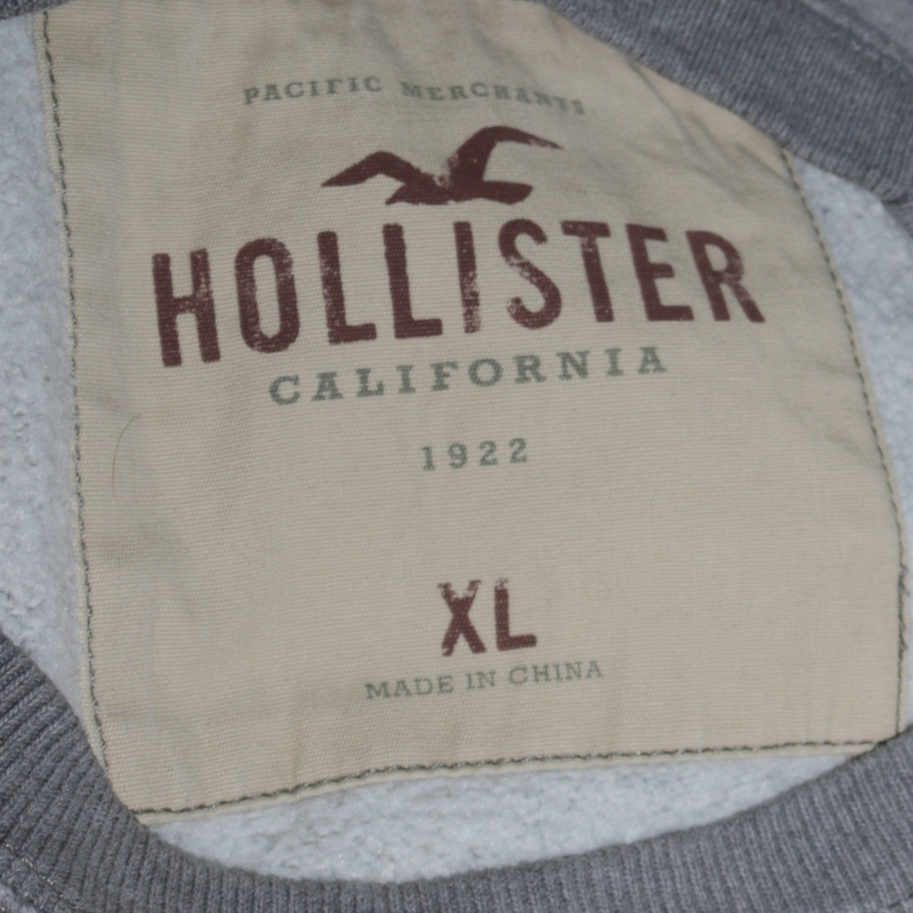 Hollister Womens Grey Classic Logo Crew Neck Sweatshirt XL