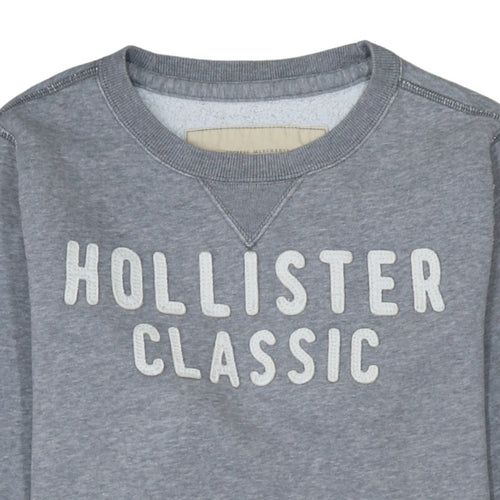 Hollister Womens Grey Classic Logo Crew Neck Sweatshirt XL