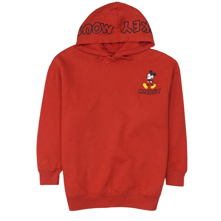 Disney Mickey Mouse Red Pullover Hoodie XS Women Cotton Fleece