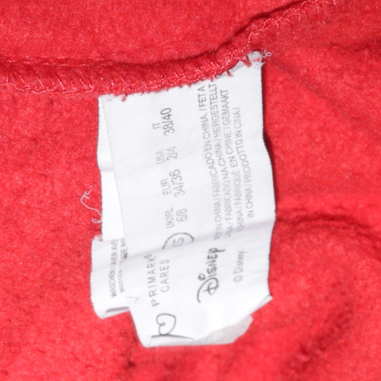 Disney Mickey Mouse Red Pullover Hoodie XS Women Cotton Fleece