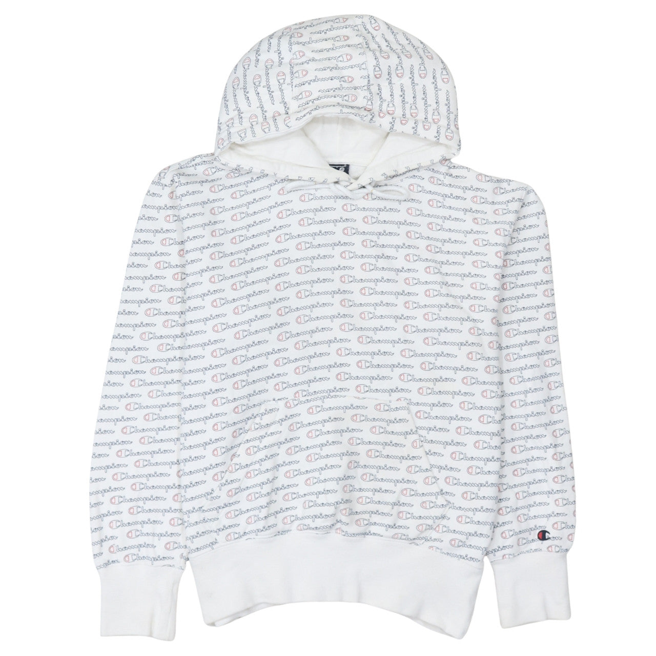 Champion Women's White Logo Print Pullover Hoodie Size S