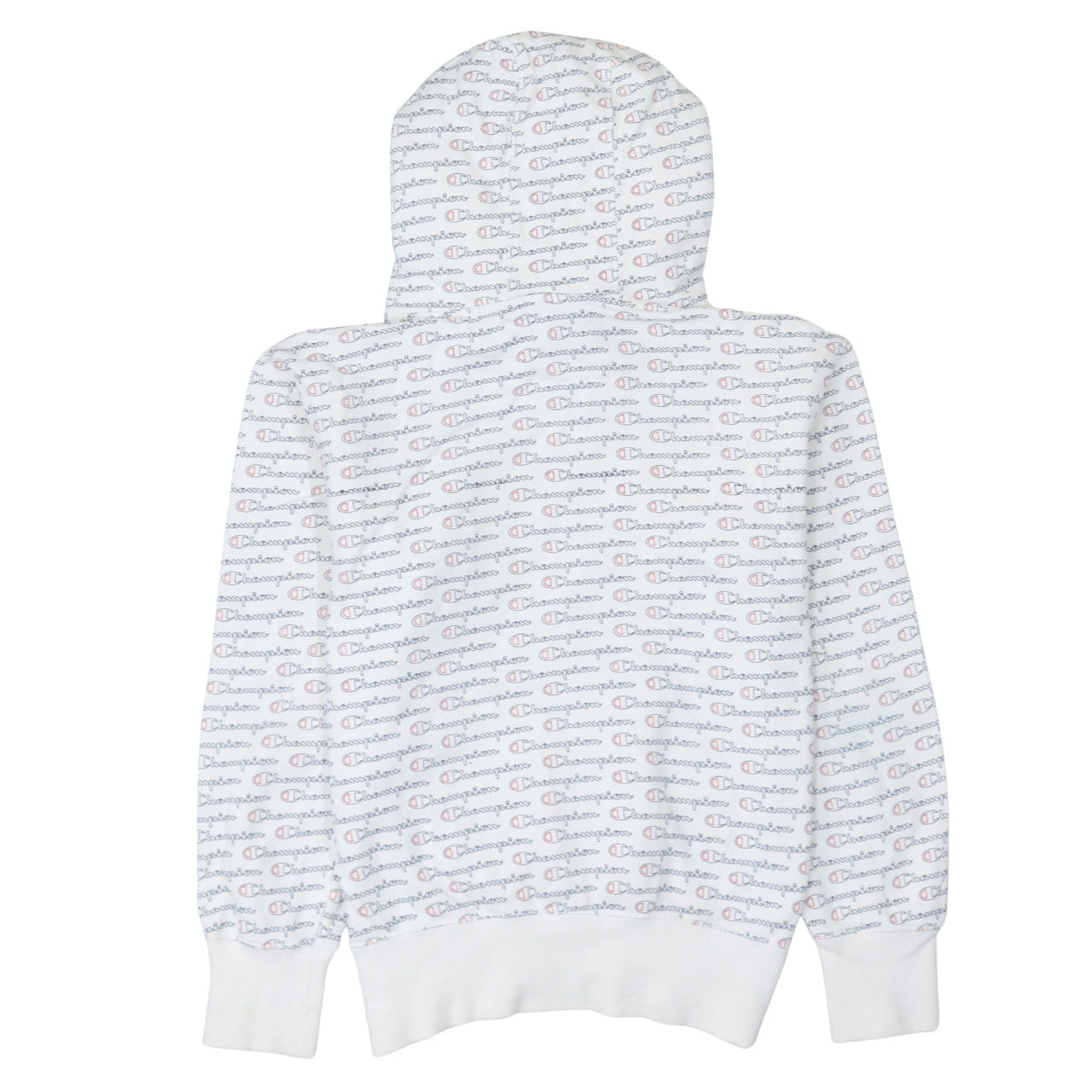 Champion Women's White Logo Print Pullover Hoodie Size S
