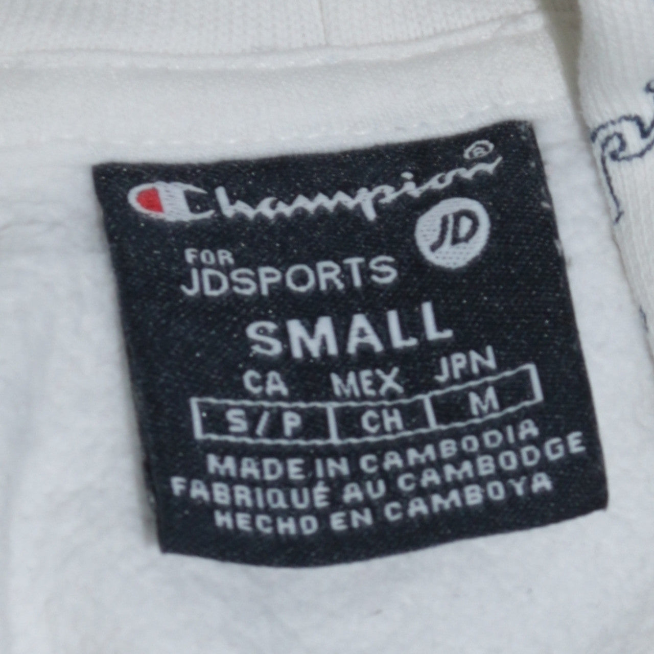 Champion Women's White Logo Print Pullover Hoodie Size S