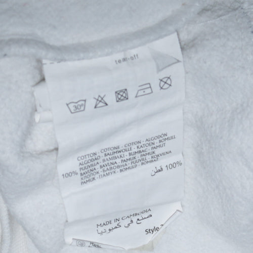 Champion Women's White Logo Print Pullover Hoodie Size S