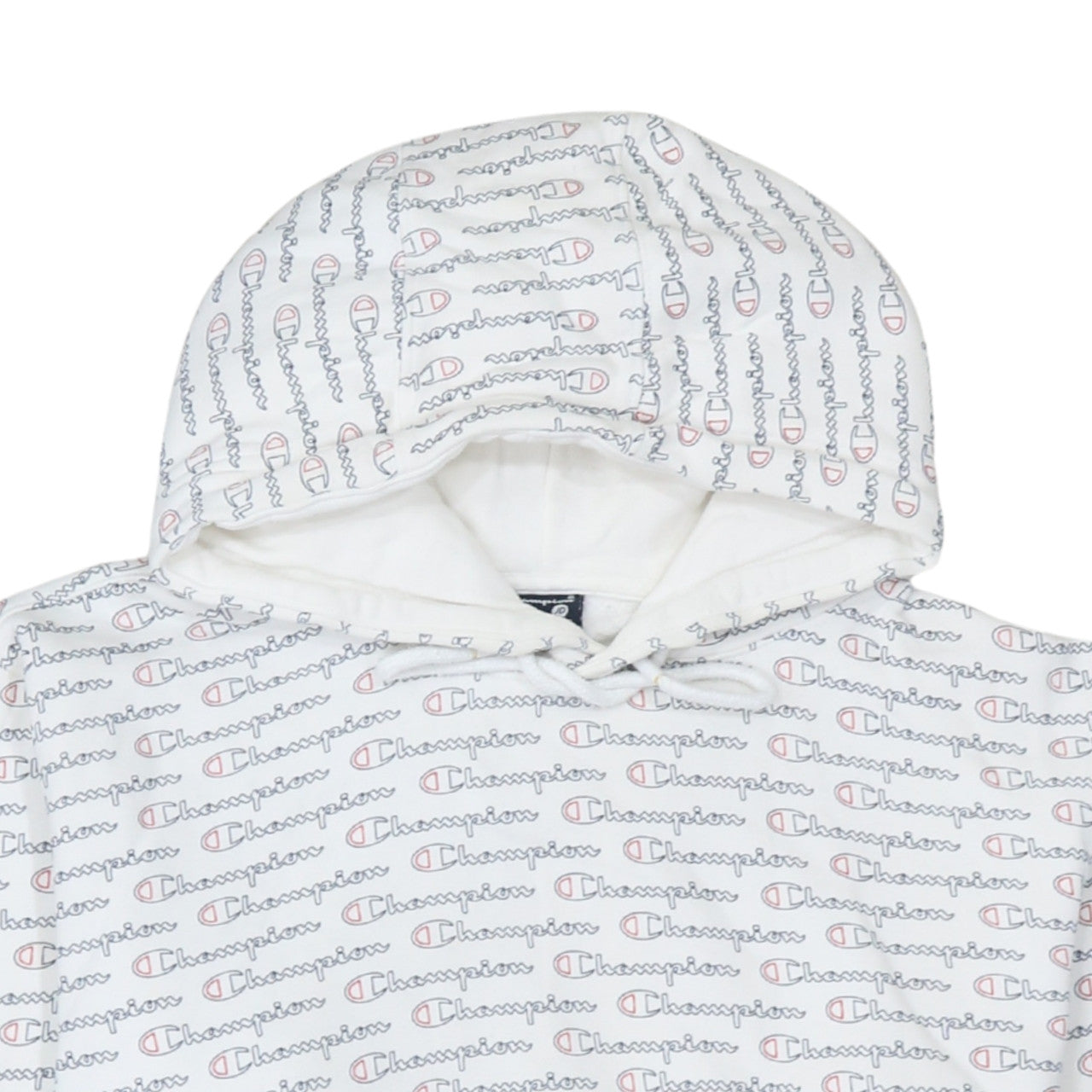 Champion Women's White Logo Print Pullover Hoodie Size S