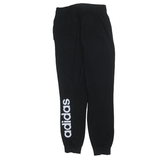 adidas Womens Black Jogger Sweatpants S Regular Fit Fleece Activewear