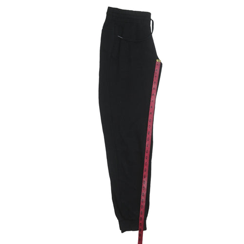 adidas Womens Black Jogger Sweatpants S Regular Fit Fleece Activewear