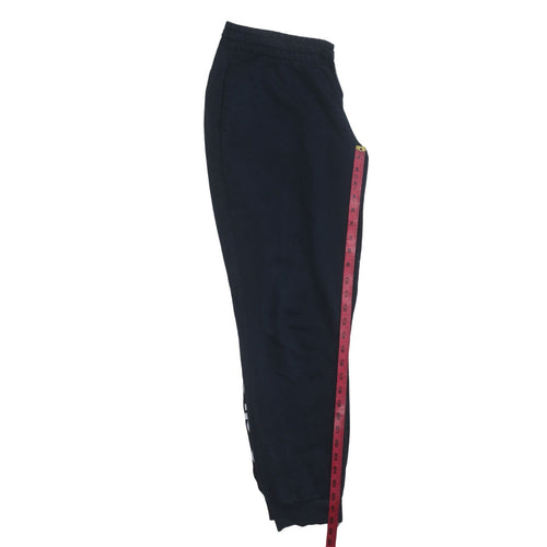 Adidas Womens Black L Jogger Sweatpants Tapered Fleece Trousers