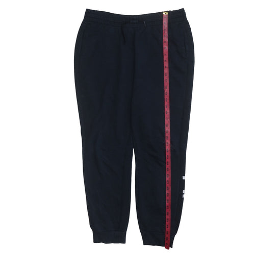 Adidas Womens Black L Jogger Sweatpants Tapered Fleece Trousers