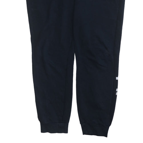 Adidas Womens Black L Jogger Sweatpants Tapered Fleece Trousers