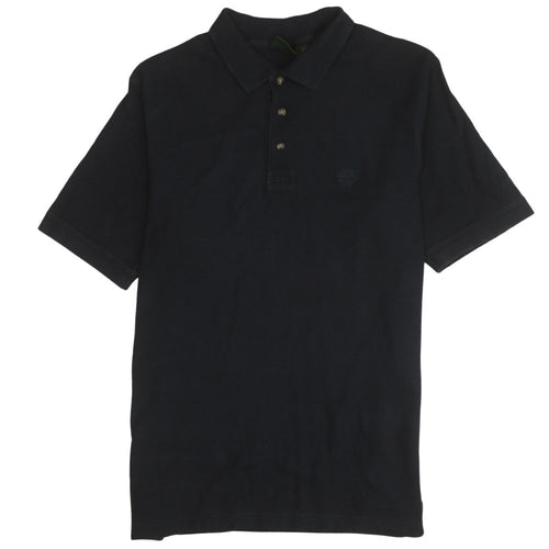 Timberland Mens Black Regular Fit Cotton Short Sleeve Polo Shirt M