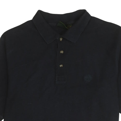 Timberland Mens Black Regular Fit Cotton Short Sleeve Polo Shirt M