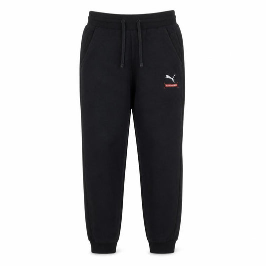 Front view of Puma Men's Black XS Jogger Trousers Fleece Activewear