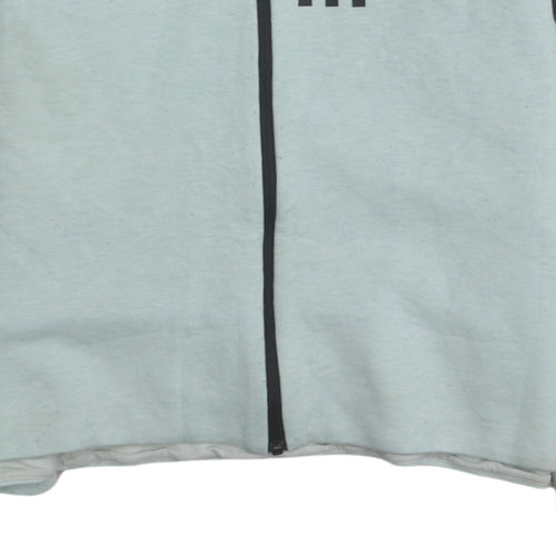 Adidas Womens Light Grey Full Zip Hoodie XL Relaxed Fit Casual