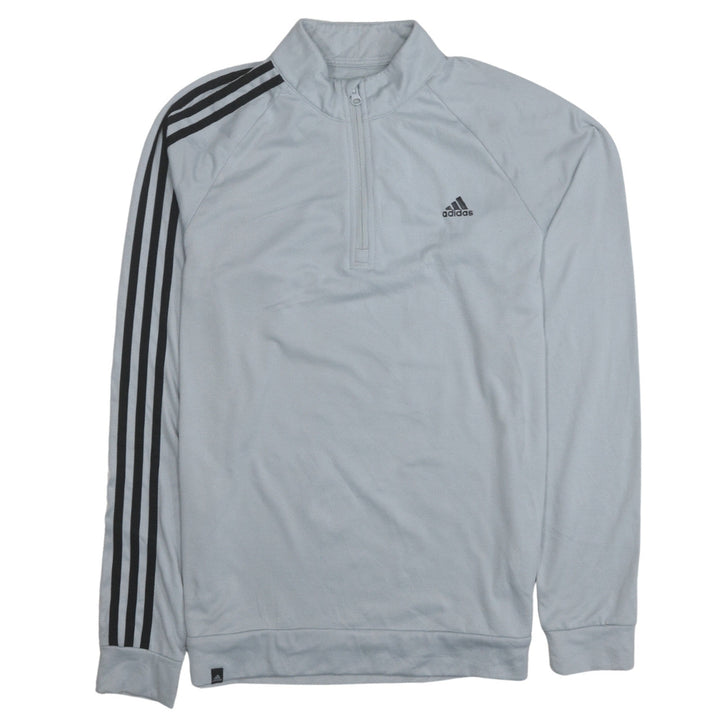 Adidas Men's Grey 1/2 Zip Long Sleeve Sweatshirt Size S