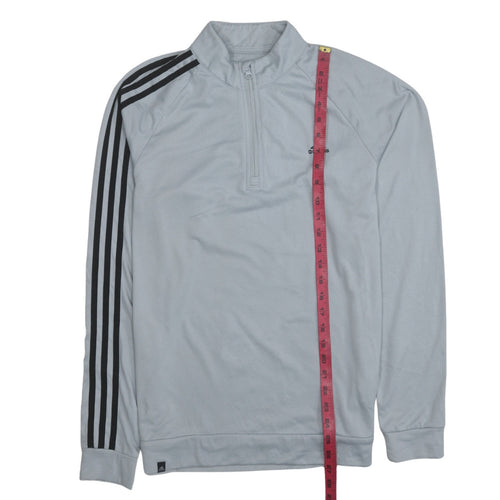 Adidas Men's Grey 1/2 Zip Long Sleeve Sweatshirt Size S