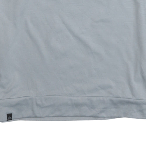 Adidas Men's Grey 1/2 Zip Long Sleeve Sweatshirt Size S