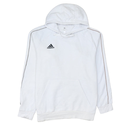 Adidas Men’s White Pullover Hoodie L Sports Fleece Sweatshirt