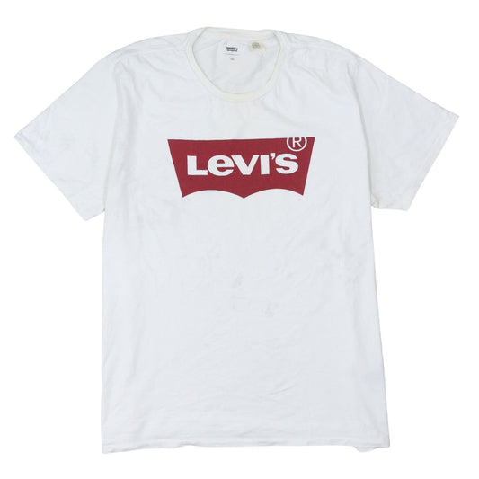 Levi's Men's White 2XL Logo Graphic Crew Neck T-Shirt