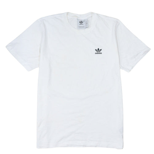 Adidas Men’s White Cotton Trefoil Logo Regular Fit T-Shirt M