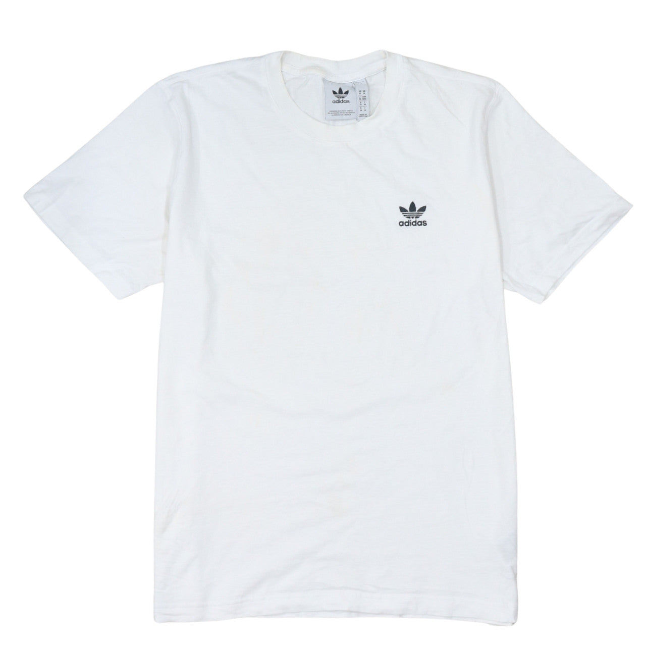 Adidas Men’s White Cotton Trefoil Logo Regular Fit T-Shirt M