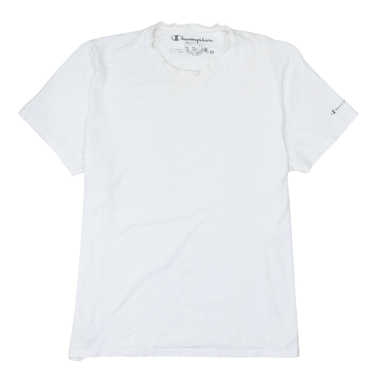 Champion Men's White XXL Crew Neck Cotton T-Shirt