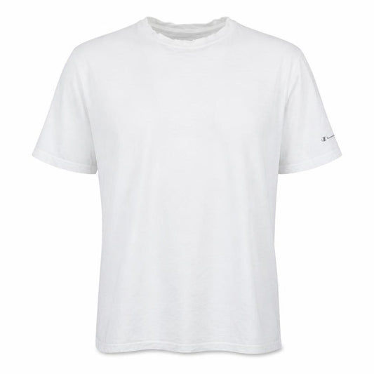 Front view of Champion Men's White XXL Crew Neck Cotton T-Shirt