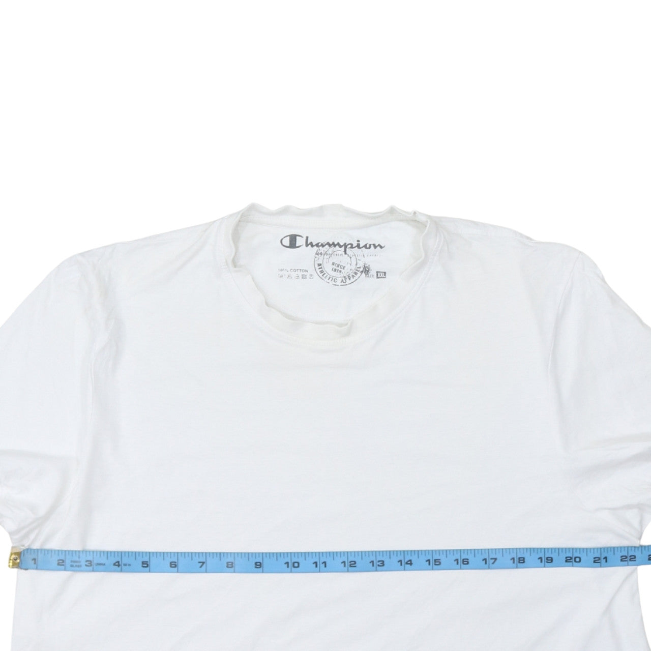 Champion Men's White XXL Crew Neck Cotton T-Shirt