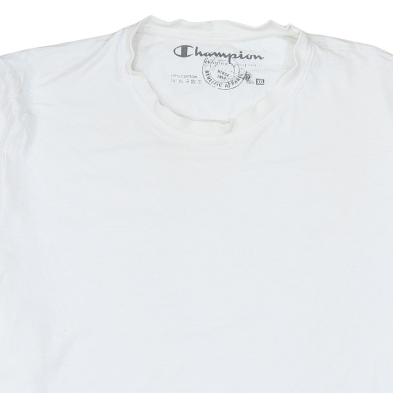 Champion Men's White XXL Crew Neck Cotton T-Shirt