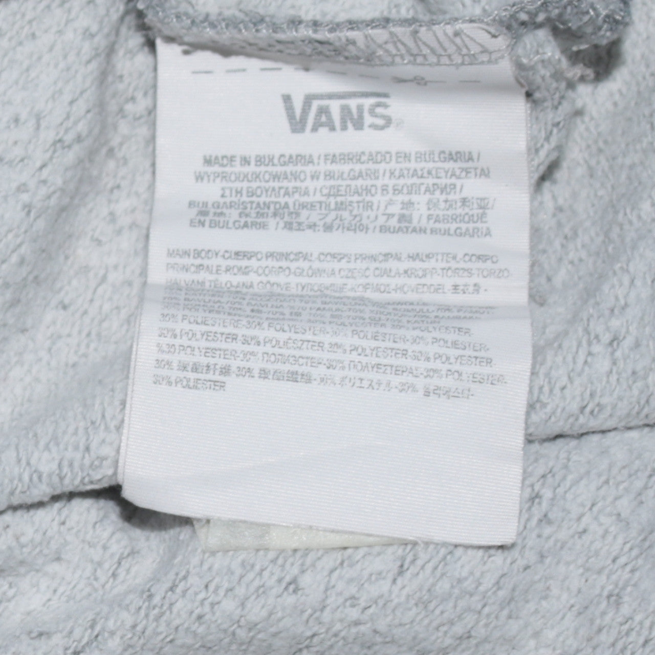 Vans Mens Grey Logo Crew Neck Pullover Sweatshirt Medium