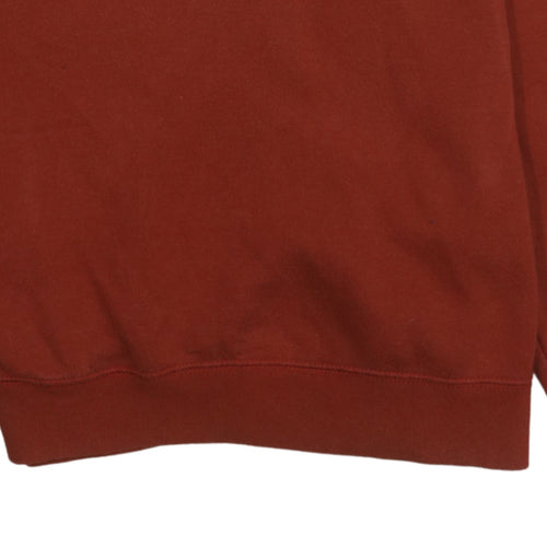 Champion Men's Brown Small Pullover Hoodie with Logo Print