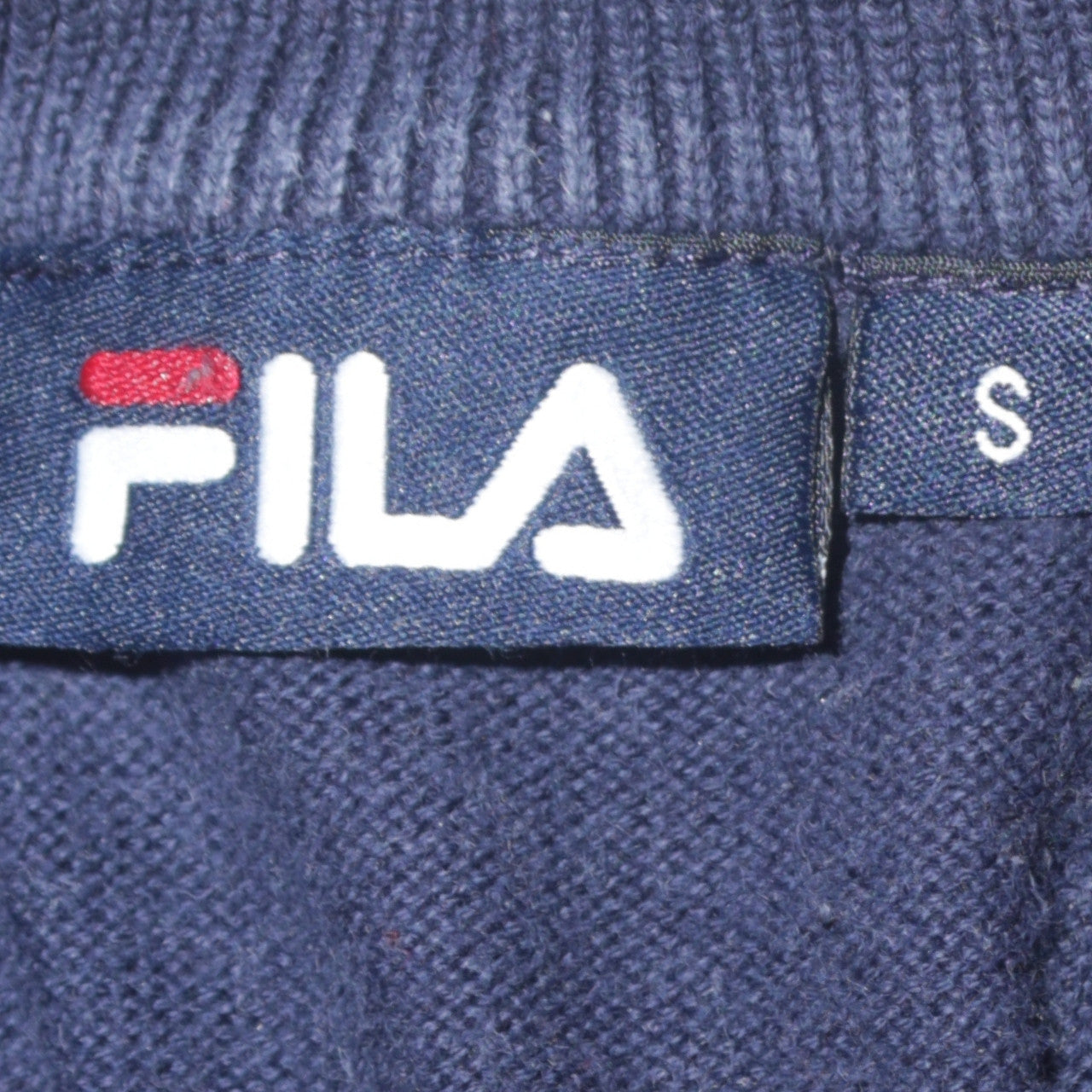 Fila Men's Blue Red 1/4 Zip Collared Sweatshirt Size S