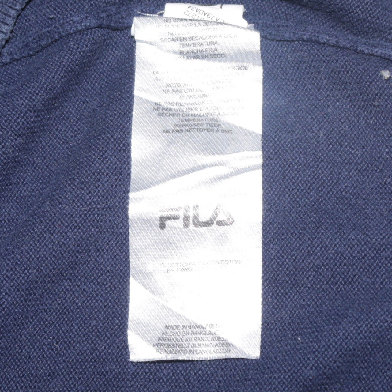 Fila Men's Blue Red 1/4 Zip Collared Sweatshirt Size S