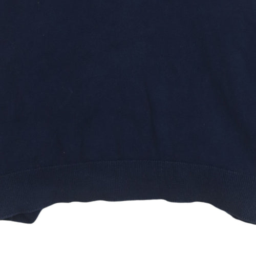 Fila Men's Blue Red 1/4 Zip Collared Sweatshirt Size S