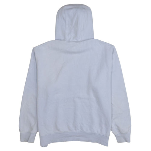 Nike Women Light Blue Pullover Hoodie L Cotton Blend Logo Sweatshirt