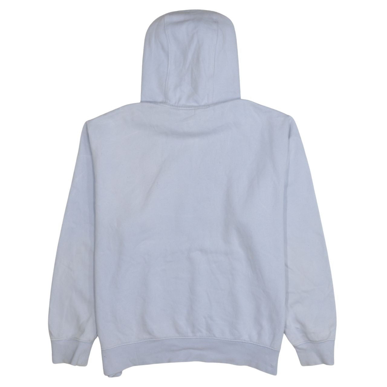 Nike Women Light Blue Pullover Hoodie L Cotton Blend Logo Sweatshirt