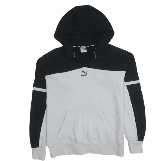 Puma Men's Black White 1/2 Zip Hoodie Regular Fit M Sportswear