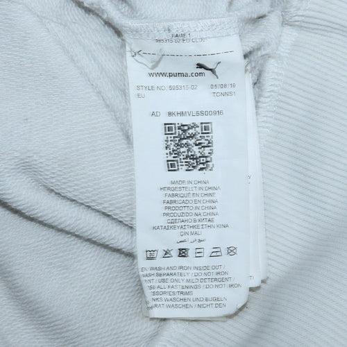 Puma Men's Black White 1/2 Zip Hoodie Regular Fit M Sportswear