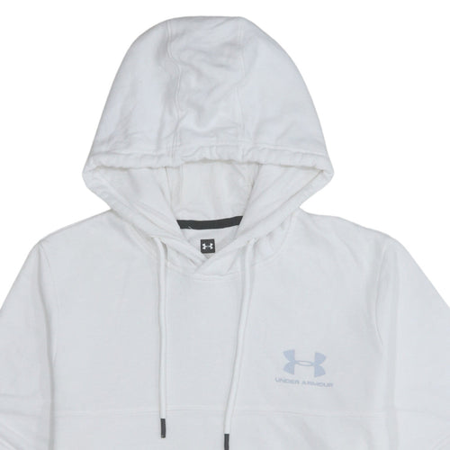 Under Armour Men's White Short Sleeve Pullover Hoodie Size S