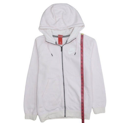 Nike Women's Pink Full Zip Hoodie Size M Cotton Blend