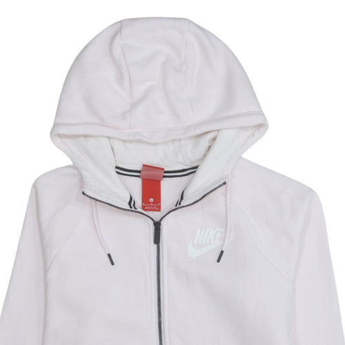 Nike Women's Pink Full Zip Hoodie Size M Cotton Blend