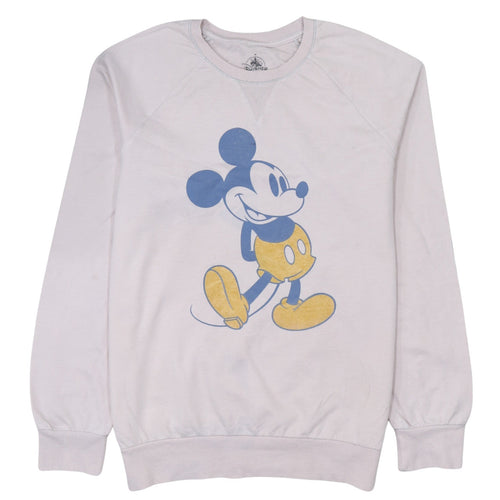 Disney Parks Women White Long Sleeve Mickey Mouse Sweatshirt M
