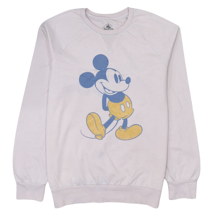 Disney Parks Women White Long Sleeve Mickey Mouse Sweatshirt M